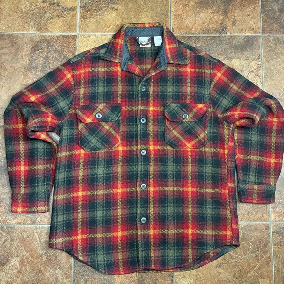EMS Wool Vintage Plaid Shirt - Picture 2 of 7